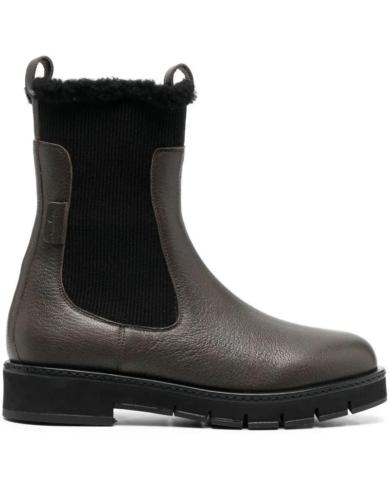 Ferragamo Chelsea-Boots mit Shearling-Futter - Grau Grau