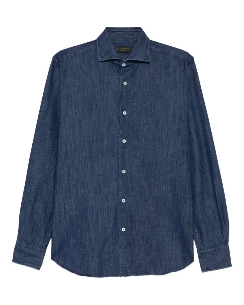 Dell'oglio Klassisches Hemd - Blau Blau
