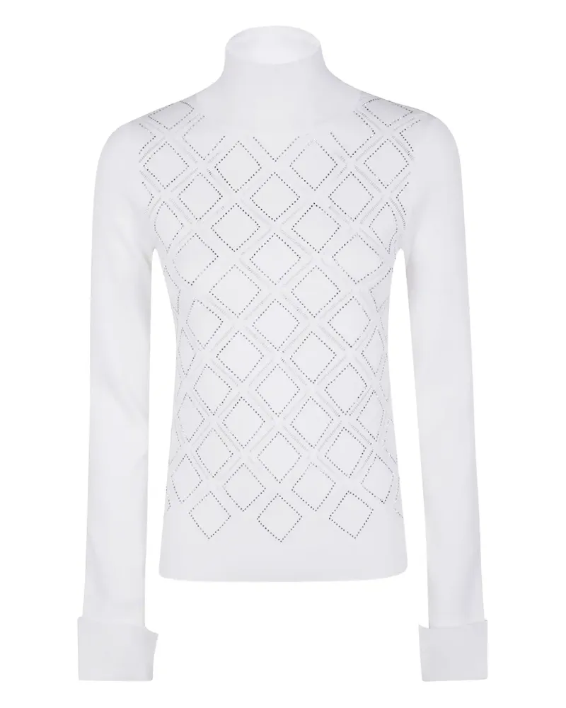 Blumarine Pullover mit Stehkragen - Weiß Weiß