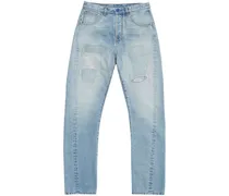 Gerade Jeans mit Bleach-Effekt