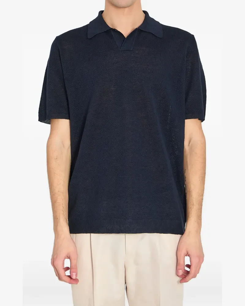 Roberto Collina Poloshirt aus Piqué - Blau Blau