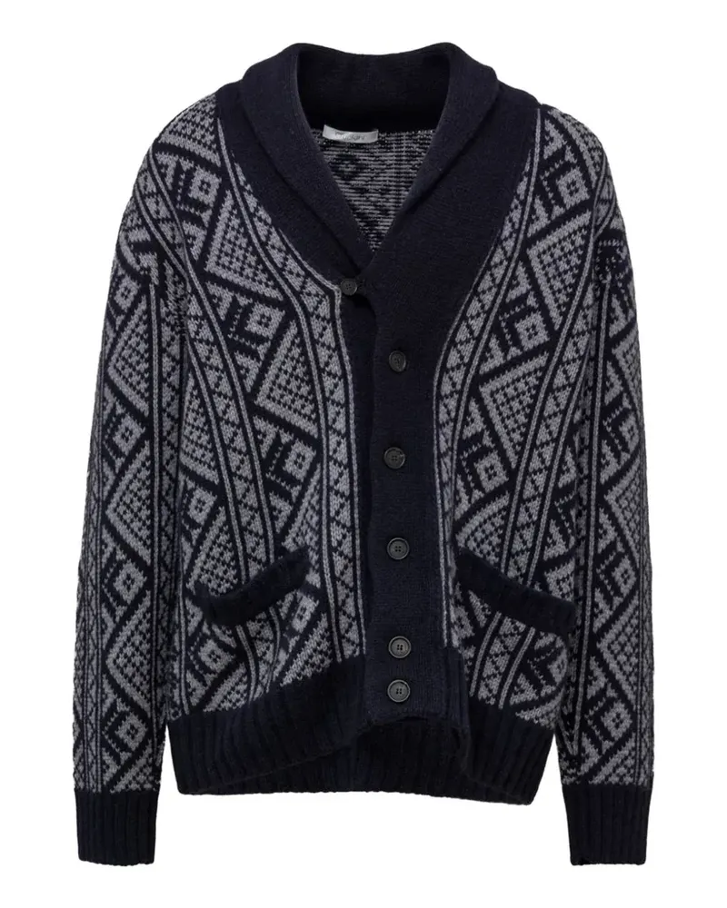 Cruciani Cardigan mit Fair-Isle-Muster - Blau Blau
