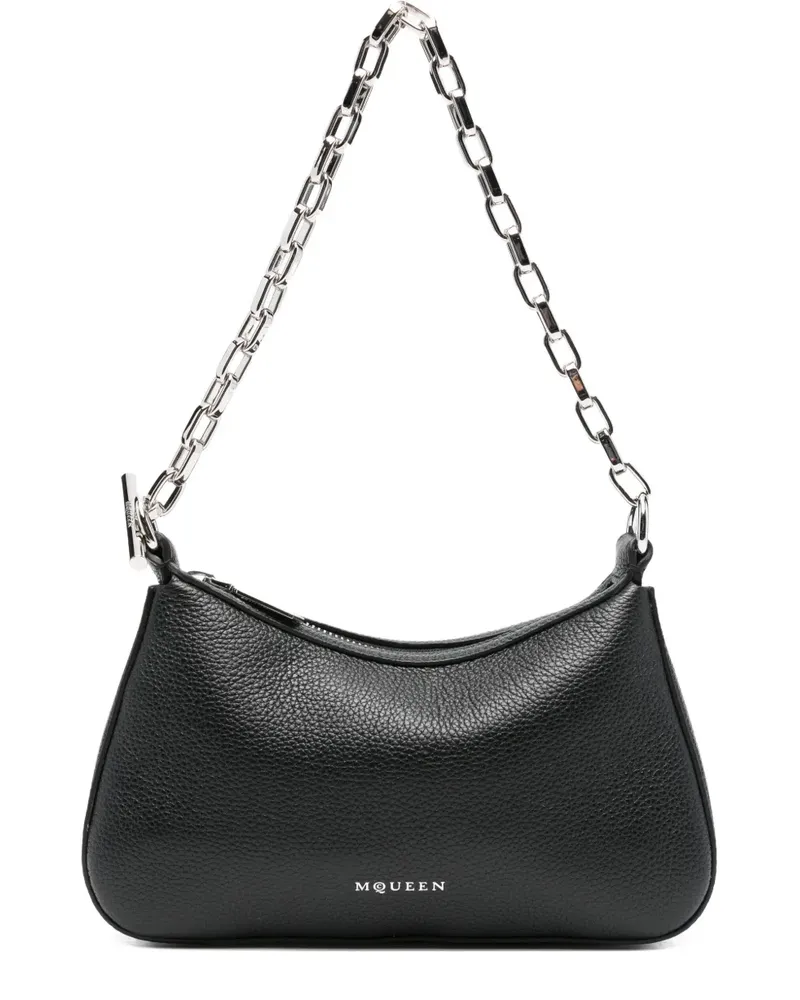 Alexander McQueen T-Bar Schultertasche aus Leder - Schwarz Schwarz