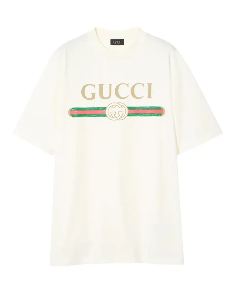 Gucci T-Shirt mit Print - Weiß Weiß