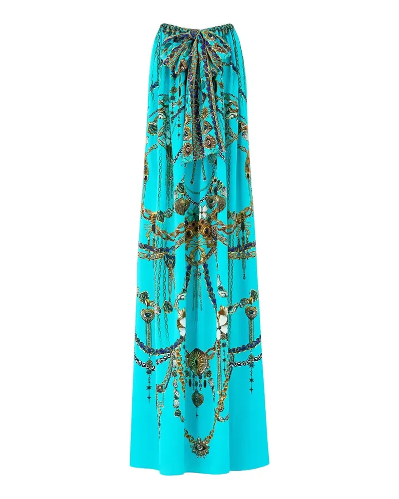 Camilla Totems and Treasures Midikleid mit Kordelzug - Blau Blau