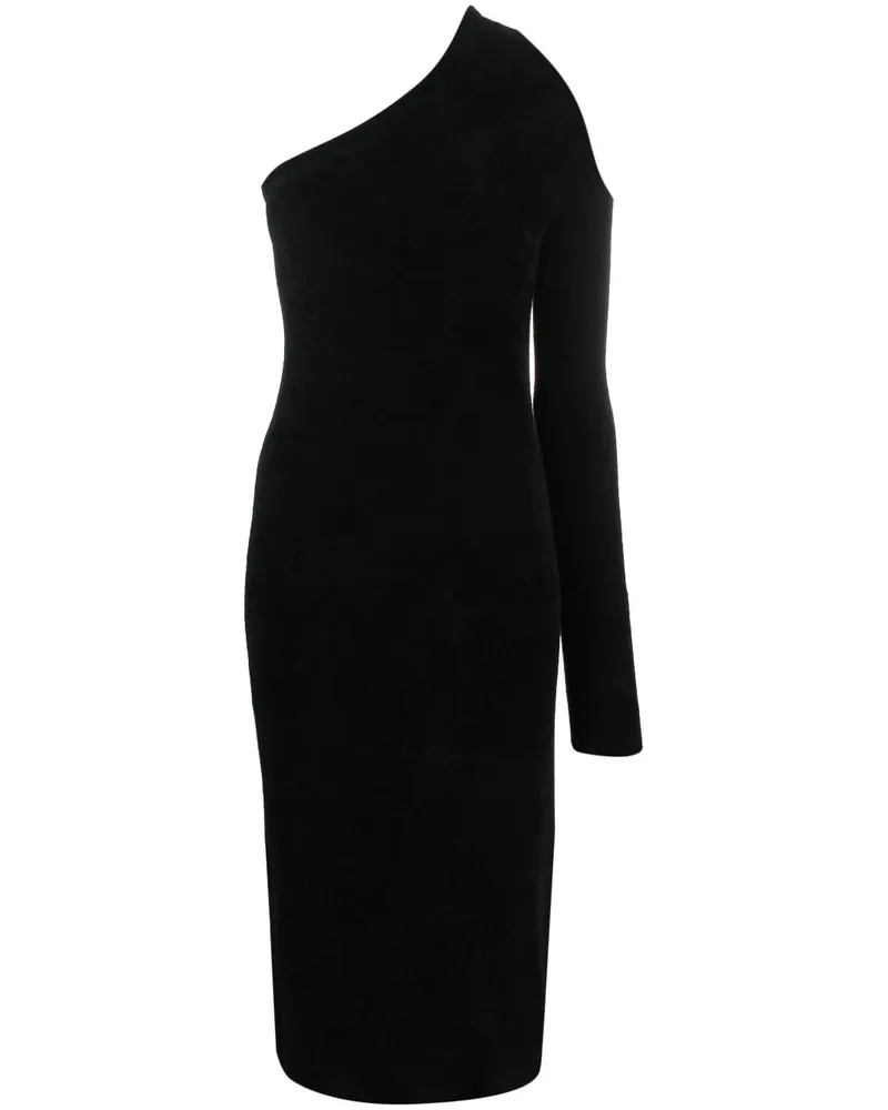 Filippa K Mittellanges One-Shoulder-Kleid - Schwarz Schwarz