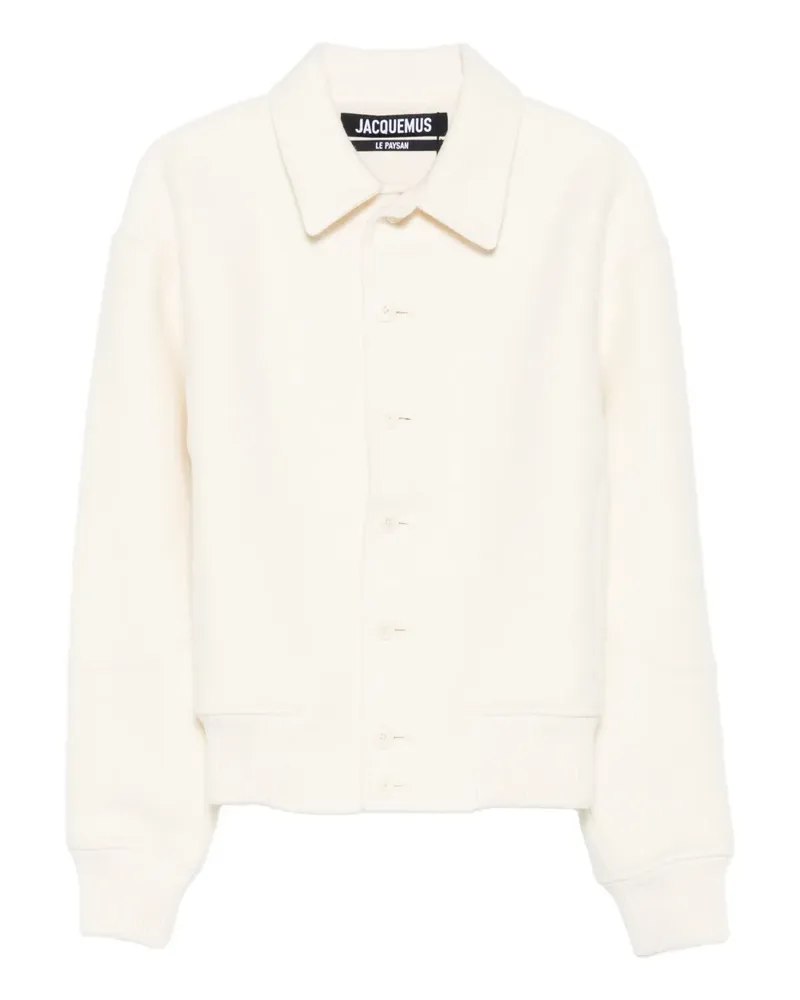 Jacquemus Bomberjacke aus Wollfilz - Weiß Weiß