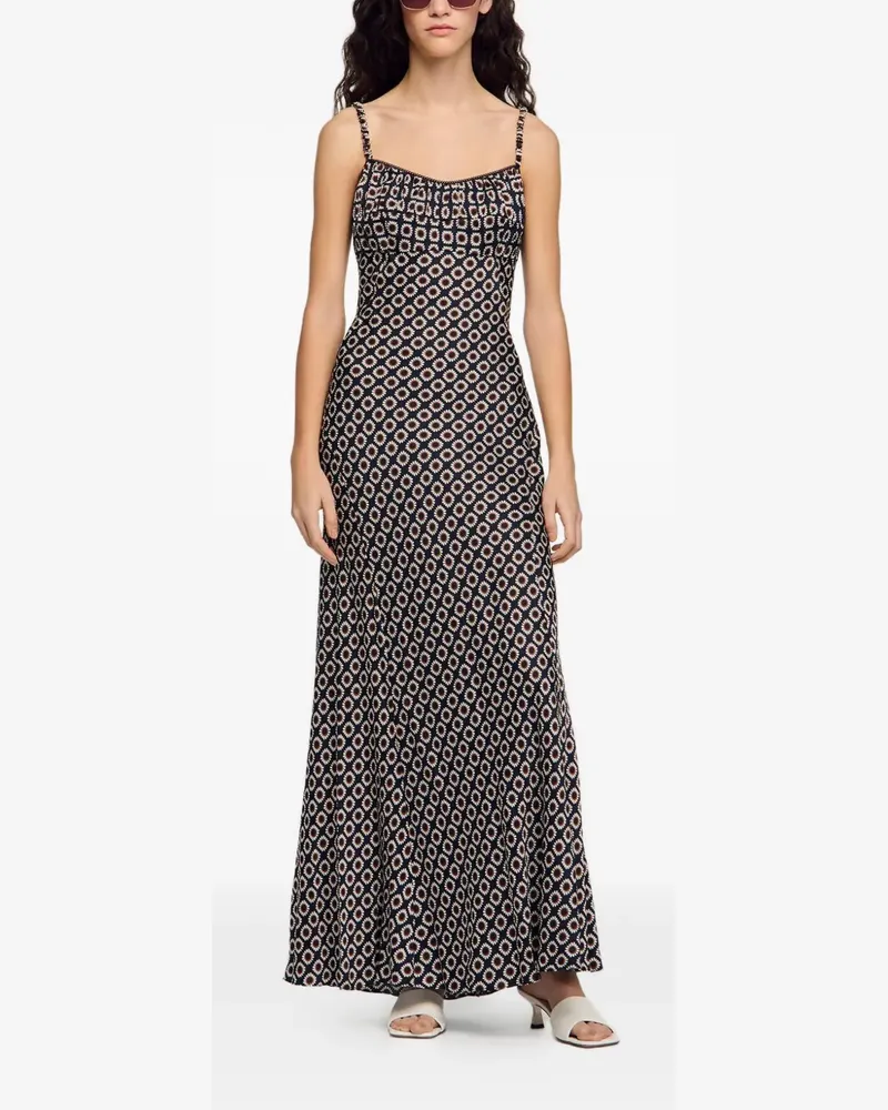 Sandro Maxikleid mit Print - Blau Blau