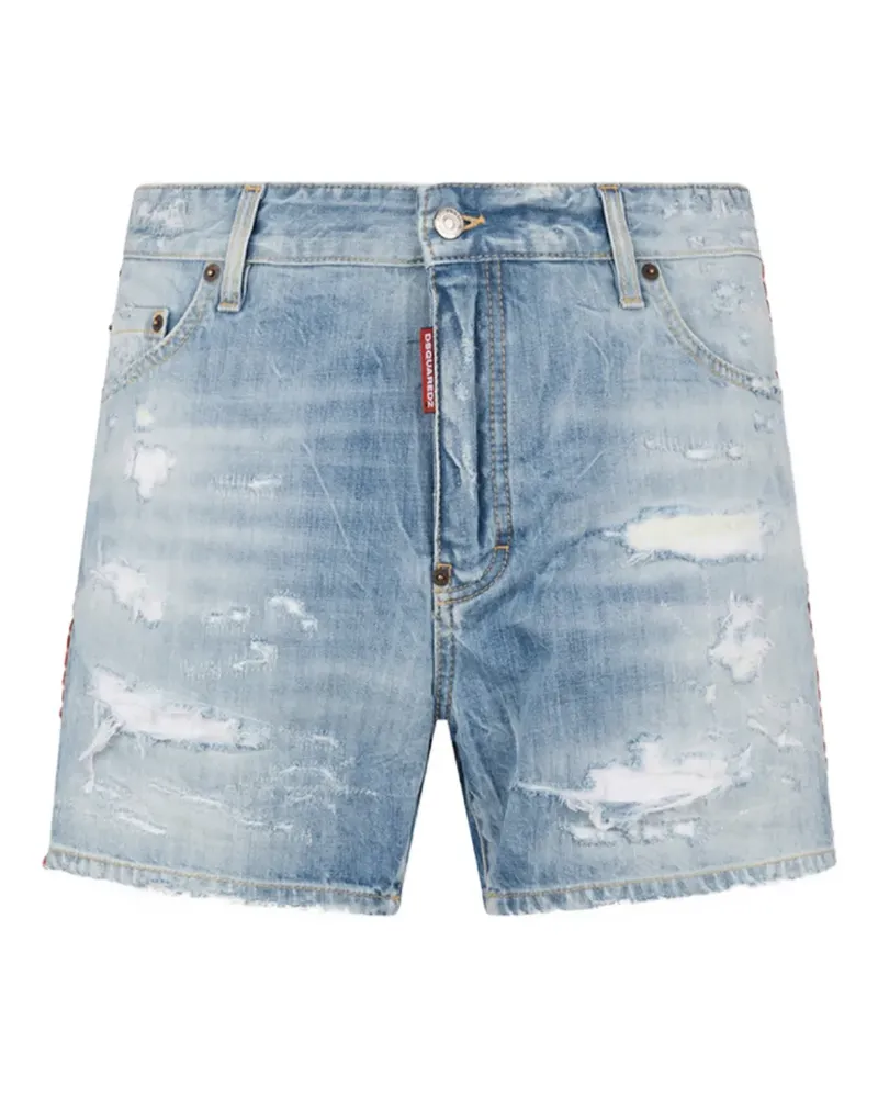 Dsquared2 Shorts mit Distressed-Optik - Blau Blau
