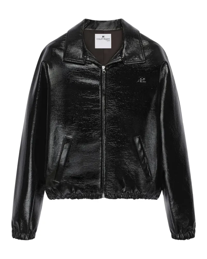 Courrèges Jacke mit Reißverschluss und Taschen - Schwarz Schwarz