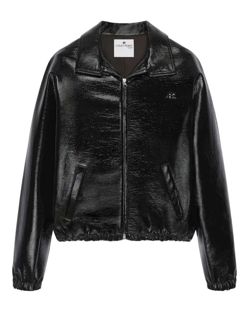 Courrèges Jacke mit Reißverschluss und Taschen - Schwarz Schwarz
