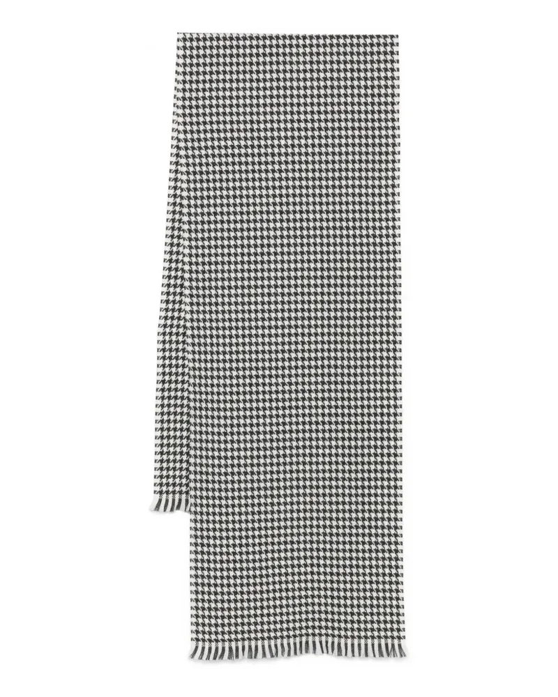 Tom Ford Schal mit Hahnentrittmuster - Schwarz Schwarz
