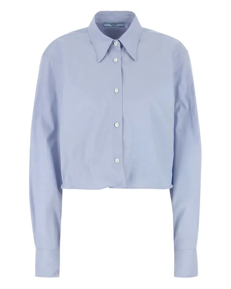 Prada Hemd aus Popeline - Blau Blau