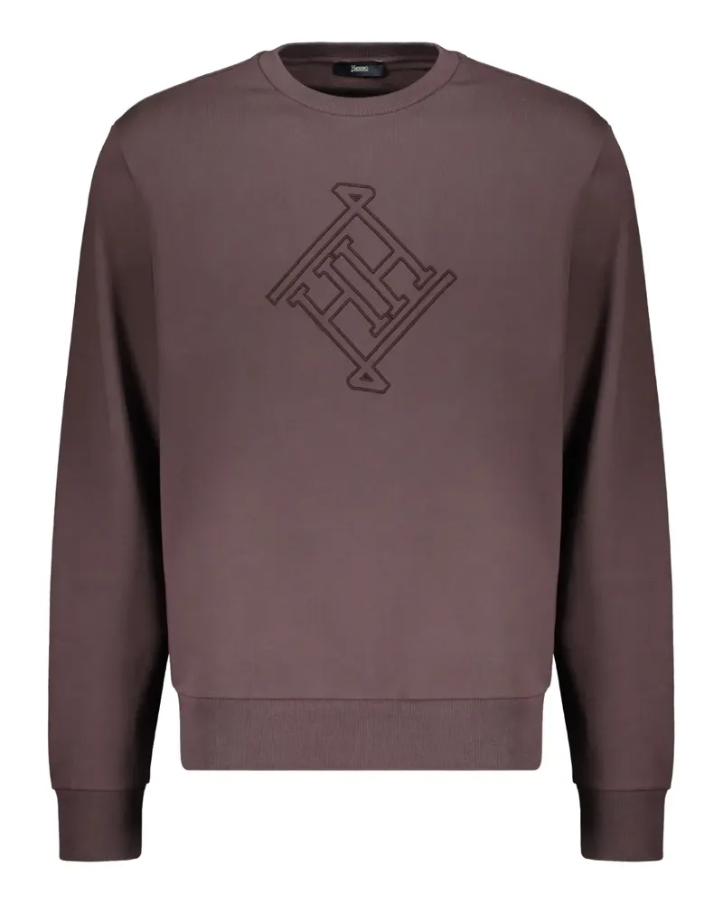 Herno Sweatshirt mit Logo-Stickerei - Braun Braun