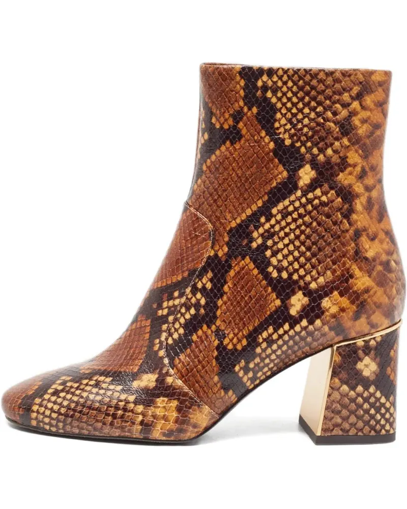 Tory Burch Gigi Stiefel mit Schlangen-Effekt 60mm - Braun Braun