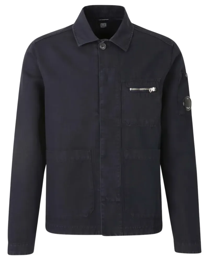 C.P. Company Twill-Hemdjacke - Blau Blau