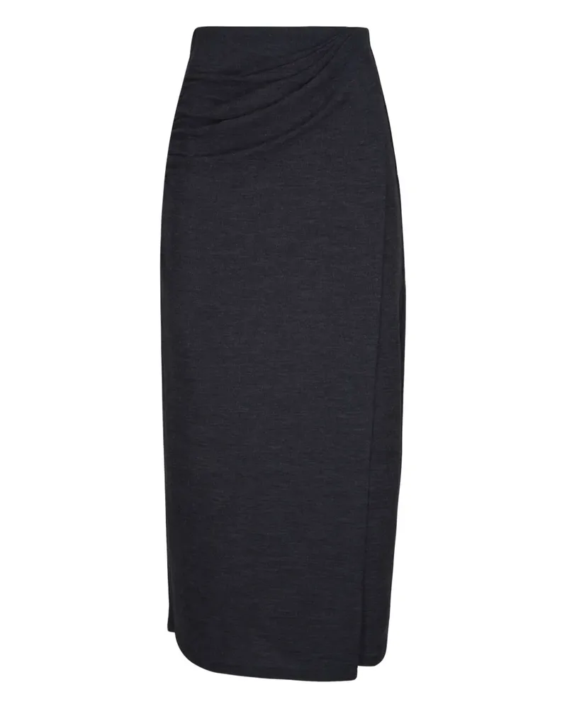 Vince Drapierter Midirock - Grau Grau