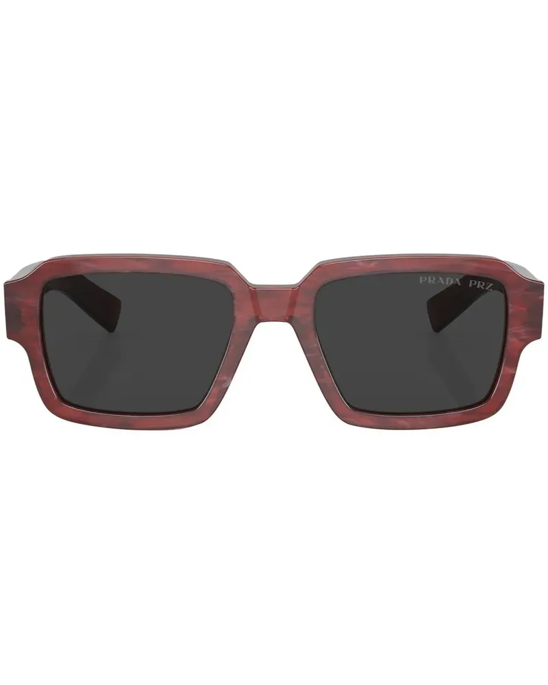 Prada Eckige Sonnenbrille mit Logo - Grau Grau