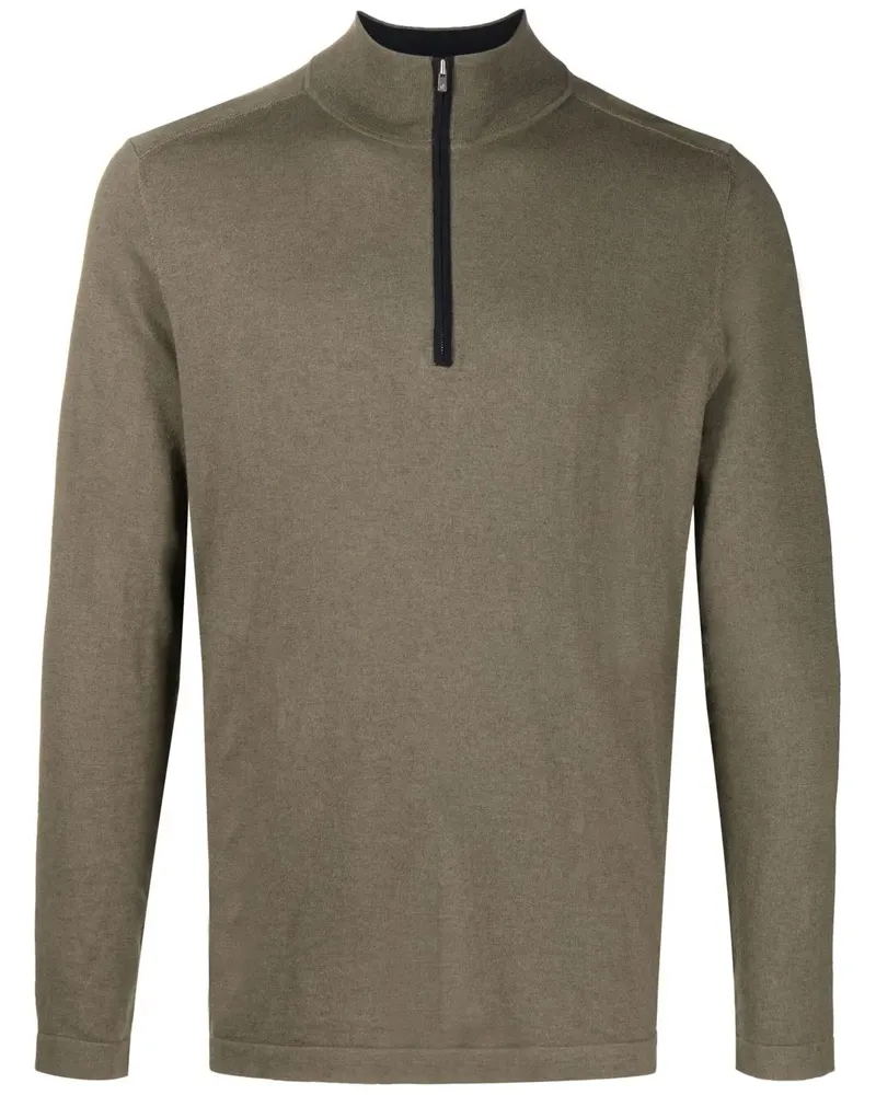 N.Peal Pullover mit Reißverschluss - Grün Grün