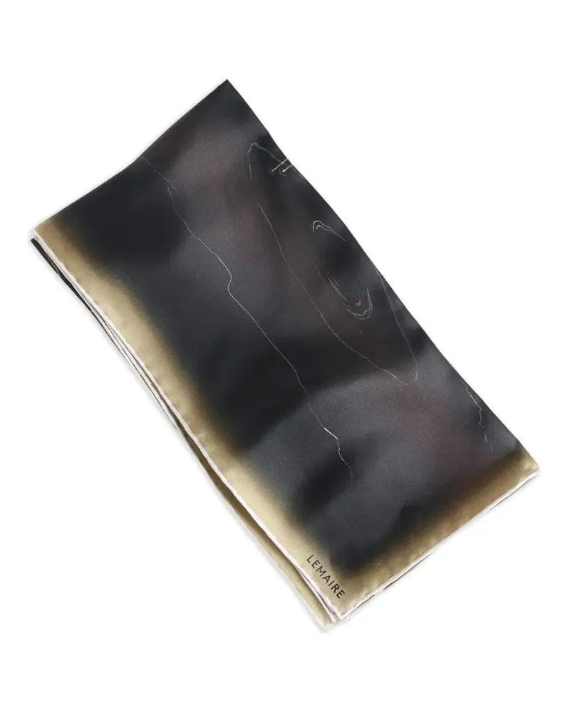 Christophe Lemaire Schal mit Logo-Print - Schwarz Schwarz