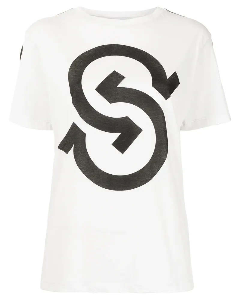 Ferragamo T-Shirt mit Logo-Print - Weiß Weiß