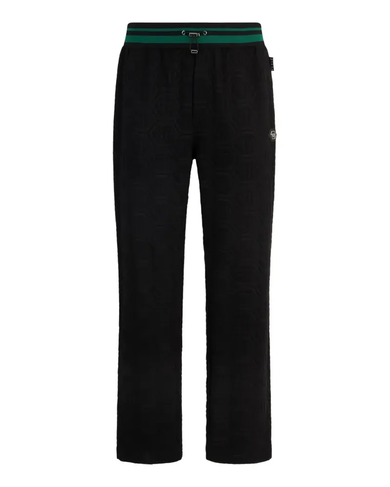 Philipp Plein Jogginghose mit Monogrammuster - Schwarz Schwarz