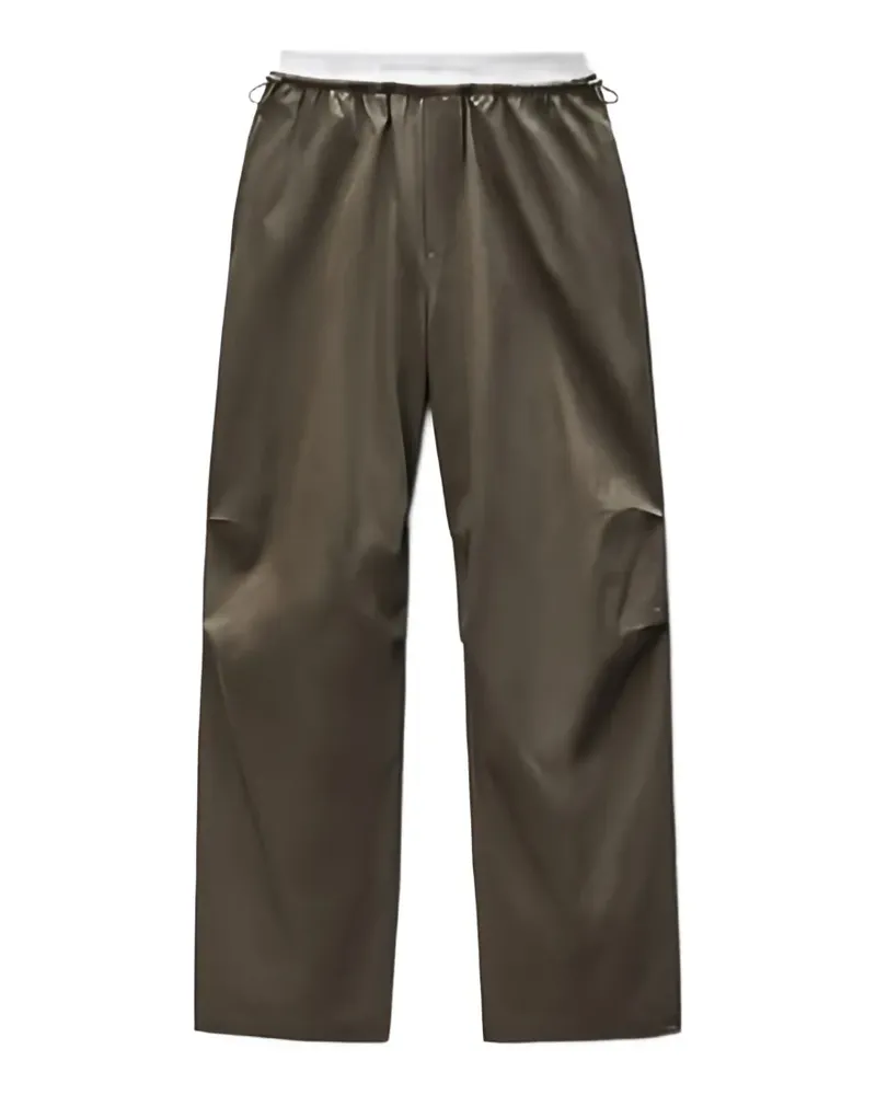 Alexander Wang Hose mit Logo-Bund - Grün Grün