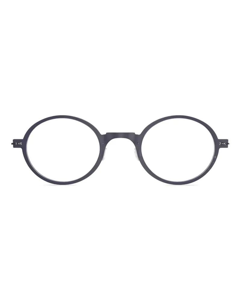 Lindberg Brille mit rundem Gestell - Grau Grau