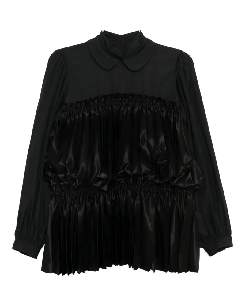 Noir Kei Ninomiya pleated blouses - Schwarz Schwarz