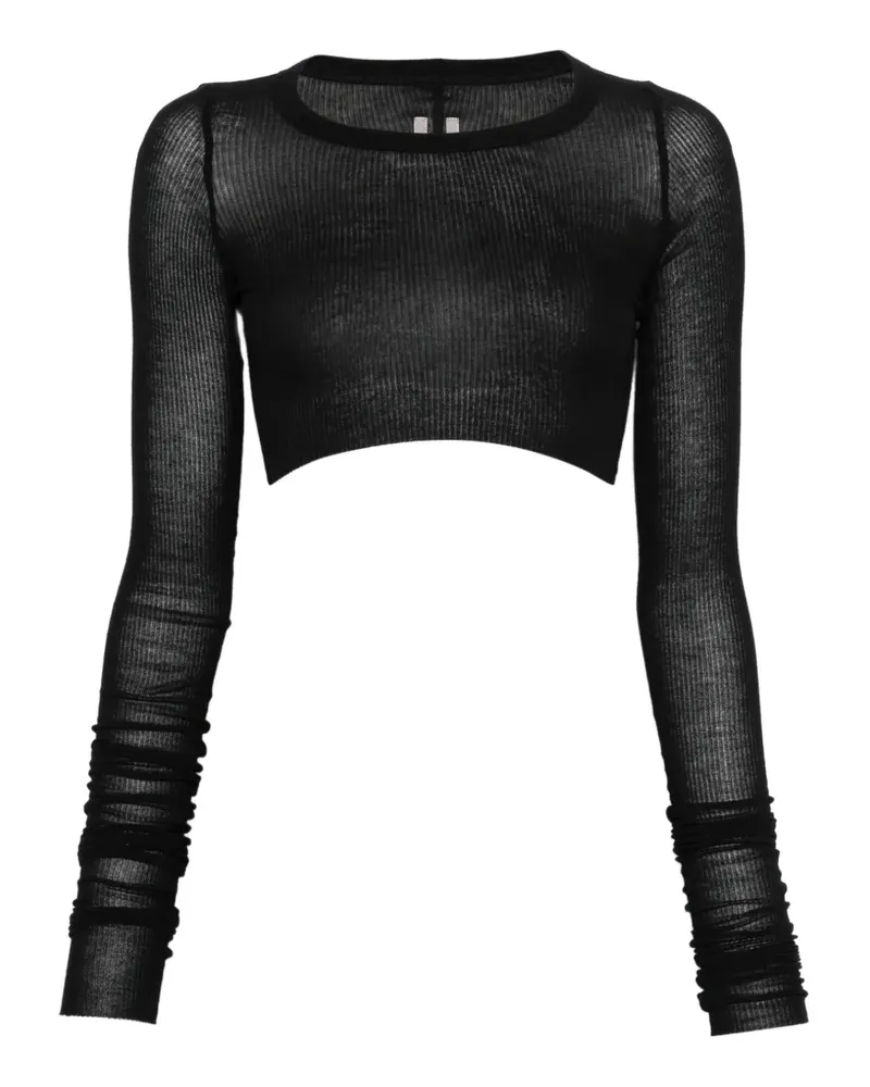 Rick Owens Klassisches Langarmshirt - Schwarz Schwarz