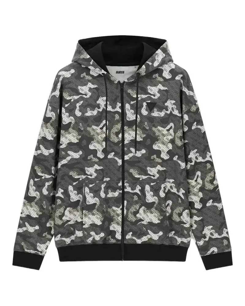 Guess Hoodie mit Camouflage-Print - Grau Grau