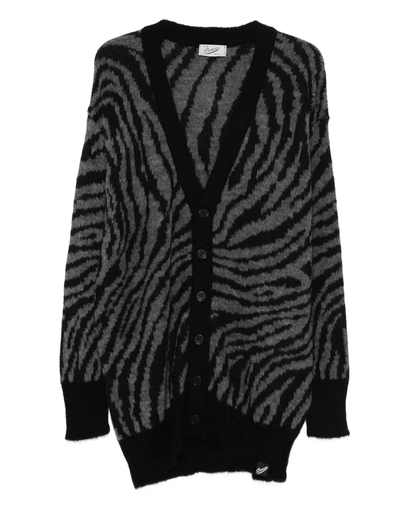 PENCE zebra-pattern cardigan - Schwarz Schwarz