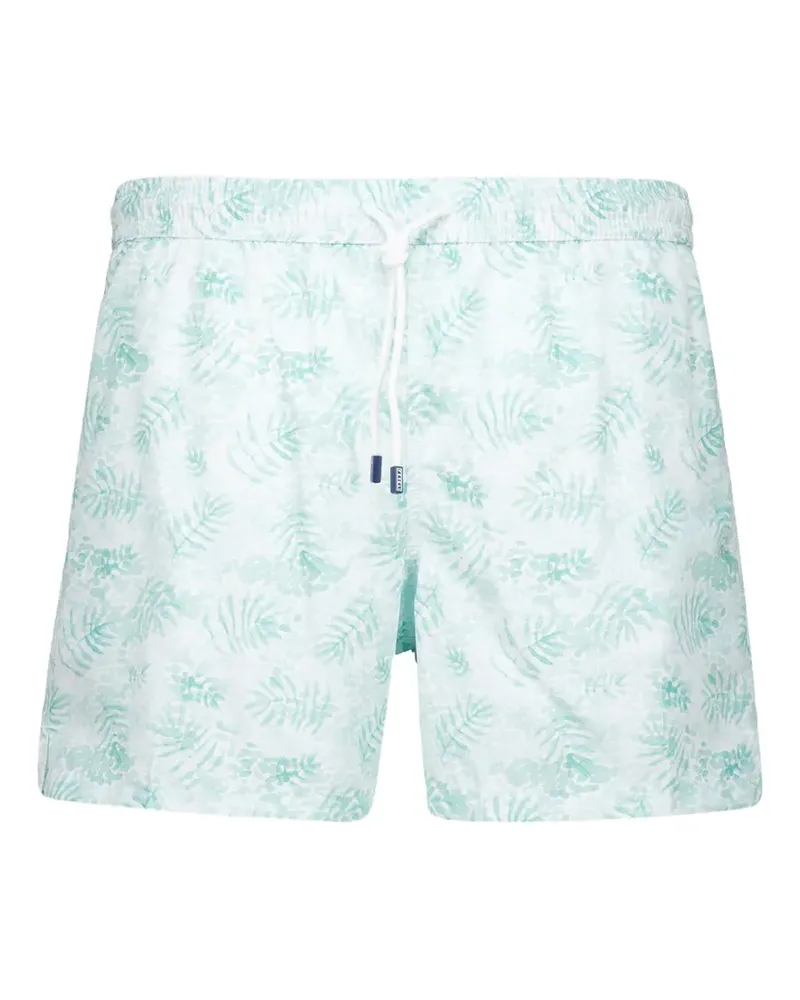 Fedeli Badeshorts mit Blatt-Print - Weiß Weiß