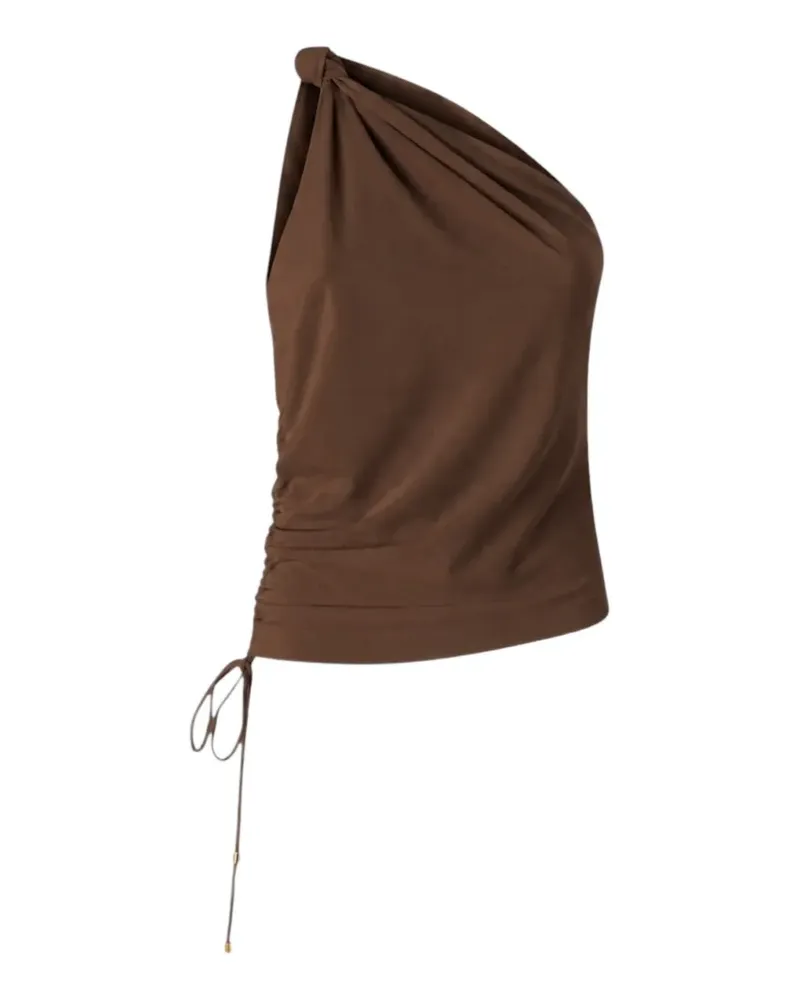 Pinko Drapiertes Oberteil mit geknoteten Schultern - Braun Braun