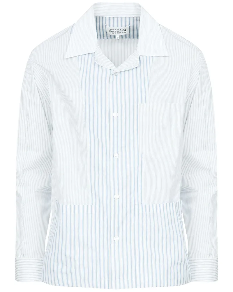 Maison Margiela Gestreiftes Hemd - Weiß Weiß
