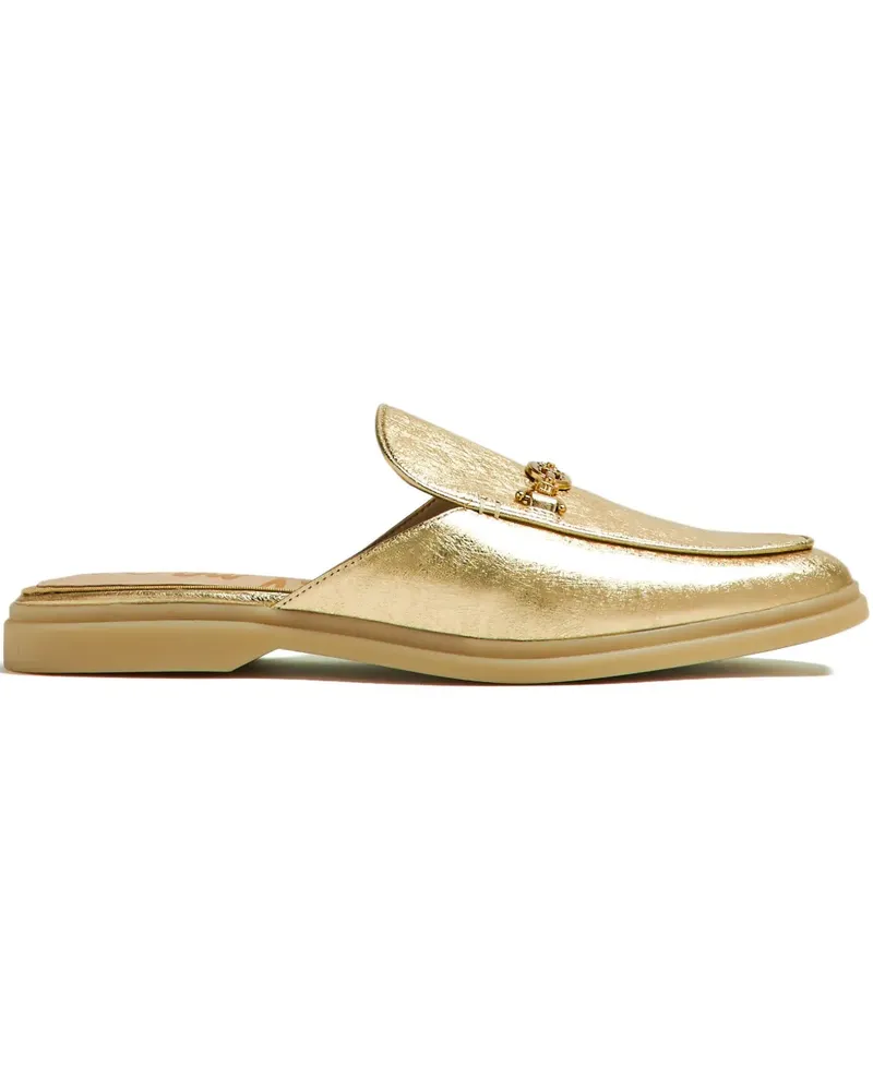 Sam Edelman Flache Kira Bit Mules - Gold Gold