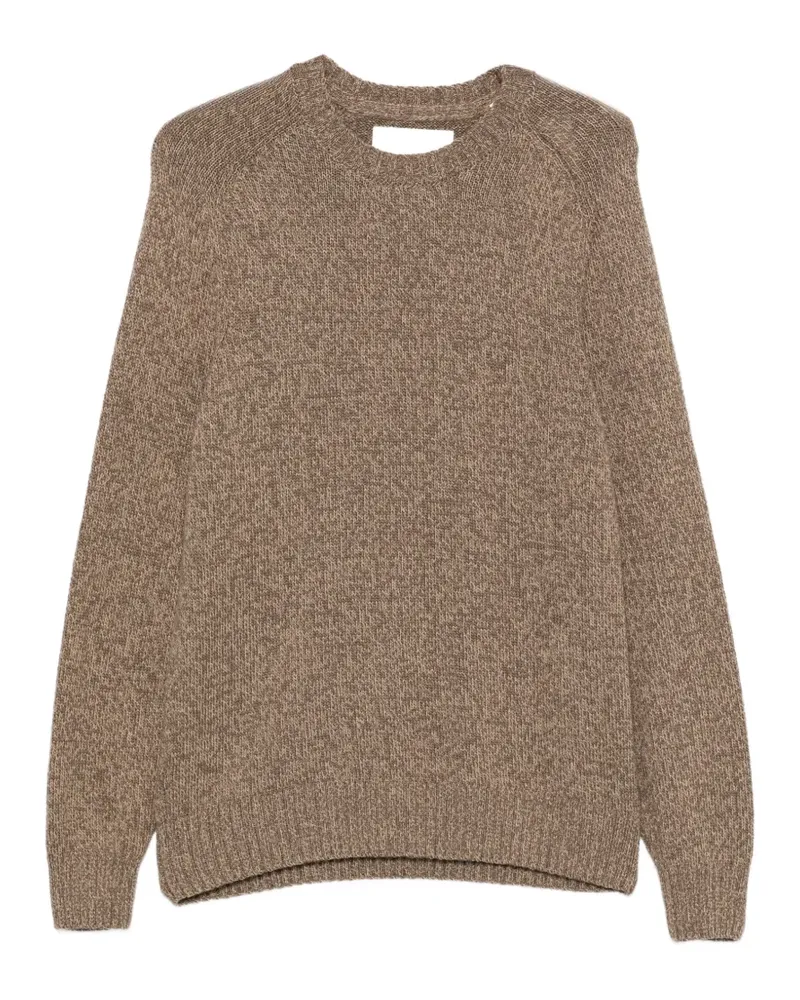 Gant Mouliné-Pullover mit rundem Ausschnitt - Braun Braun