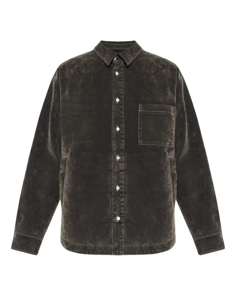 Jacquemus Boulanger corduroy-effect chest-pocket jacket - Grau Grau
