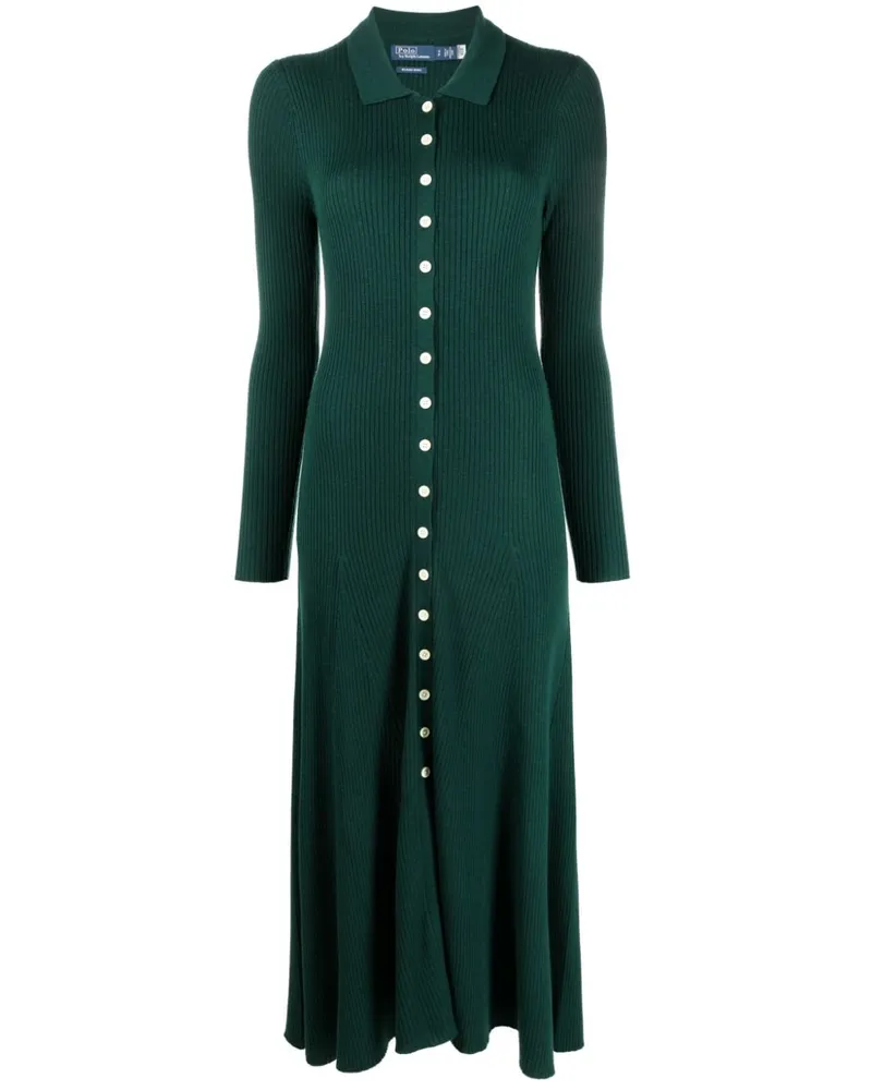 Ralph Lauren Midikleid aus geripptem Strick - Grün Grün
