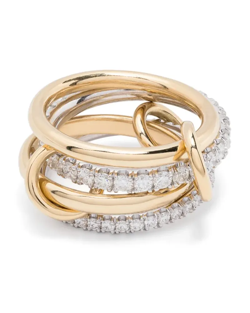 Spinelli Kilcollin 18kt Halley Goldring mit Diamant - Silber Silber