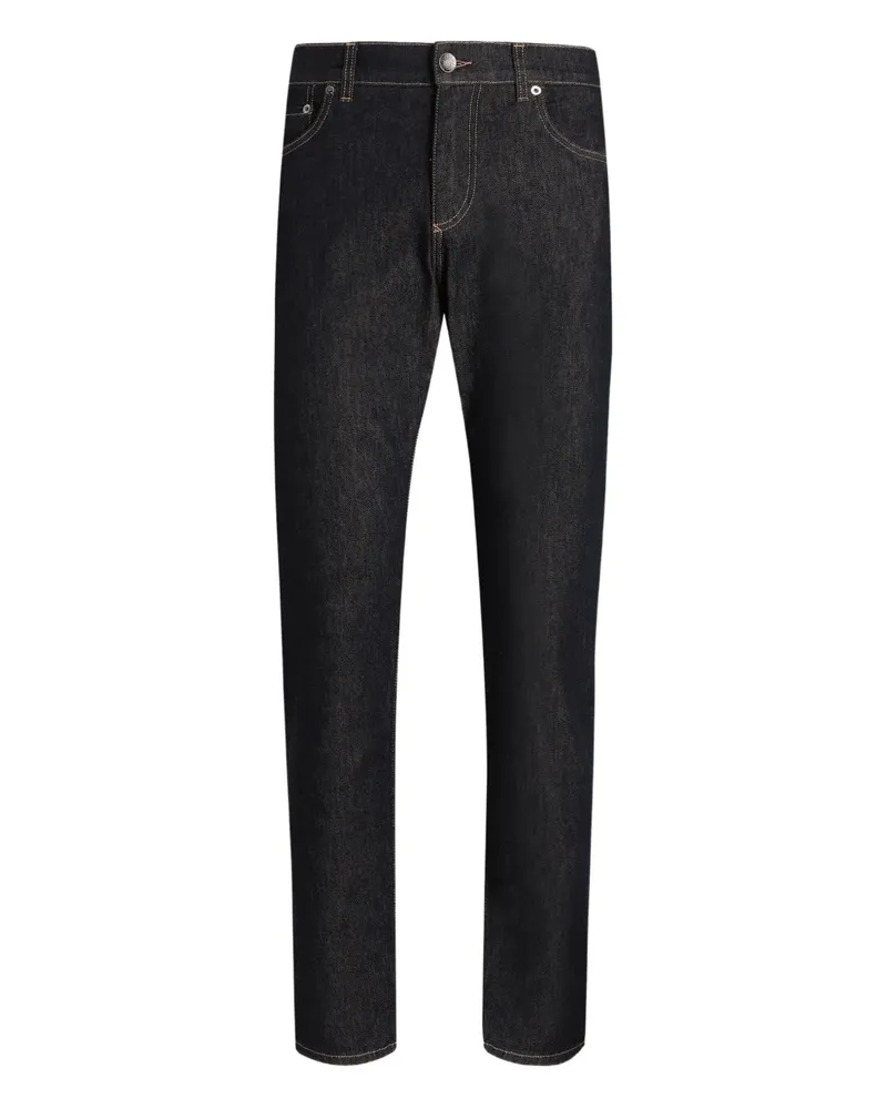 Dolce & Gabbana Jeans mit Logo-Schild - Schwarz Schwarz