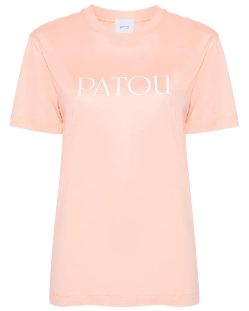 Patou T-Shirt aus Bio-Baumwolle mit Logo-Print - Orange Orange