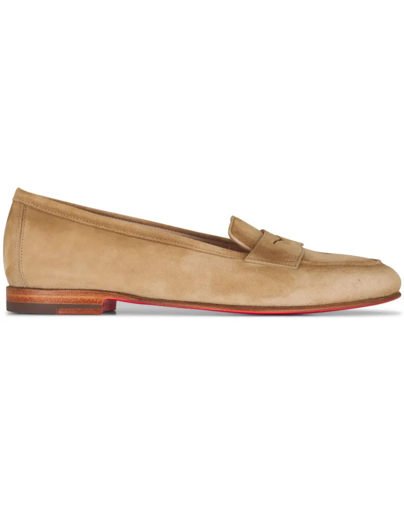 Santoni Carla Loafer aus Wildleder - Nude Nude