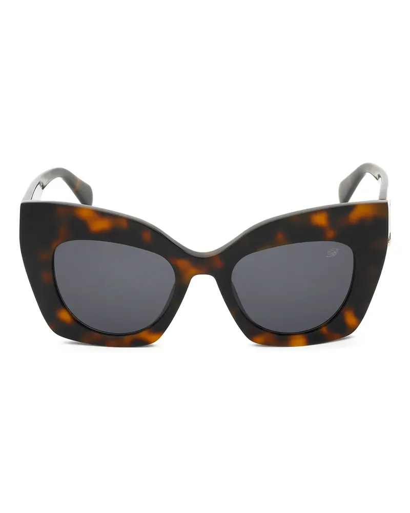 Blumarine Sonnenbrille mit Butterfly-Gestell - Braun Braun