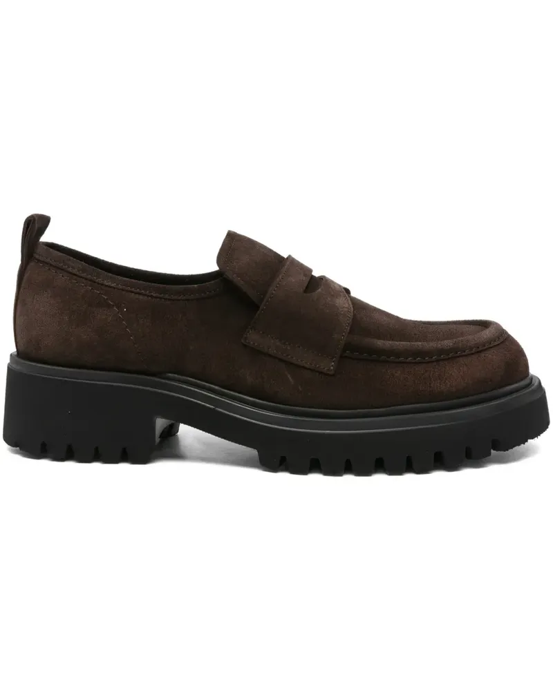 Guglielmo Rotta Penny-Loafer aus Wildleder - Braun Braun