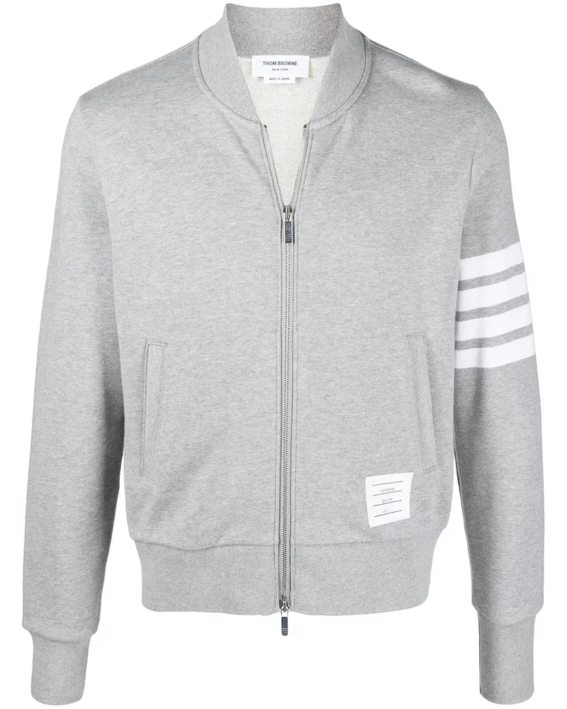 Thom Browne Sportjacke mit Logo-Streifen - Grau Grau