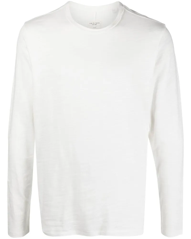 Rag & Bone Klassisches Langarmshirt - Weiß Weiß
