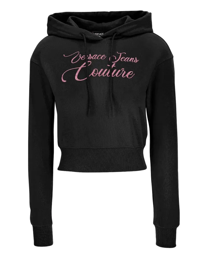 Versace Jeans Hoodie mit Logo-Print - Schwarz Schwarz