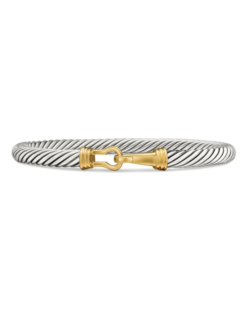 David Yurman 14kt Buckle Classic Cable Gelbgold- und Sterlingsilberarmband 5mm - S4 SILVER/GOLD S4