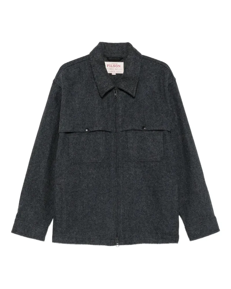 Filson Jacke mit Brusttasche und Reißverschluss - Grau Grau